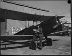 The author [Stuart Gore] equipped for aerial photography in the thirties [picture]