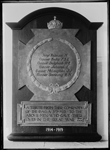 Memorial plaque to H. Robinson, F.S.L. [ie S.L.] Bailey, H.R. Dalgleish, E. Johnson, J.J. McLoughlin, R.N. [ie A.N.] Stenning a tribute from their comrades of the R.A.G.A. 5th Military District to the the men who gave their lives in the Great War, 1914-1919
