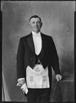 Studio portrait of Mr Samuel Edwin Johnson in his masonic regalia, Kalgoorlie
