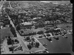 Perth, looking north up Barrack Street, Supreme Court Gardens in foreground [picture]