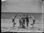 Chorus girls of regular nightly stage show at Princess Picture Theatre, Fremantle, at Cottesloe Beach [picture]