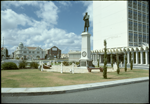 Statue of CY O'Connor and Fremantle Port Authority building
