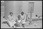 Betty McKeich, Fanny with baby Stanley and Margie Watson at Cundeelee, October 1955