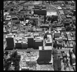 Aerial photograph of Perth looking north up Victoria Avenue to St Mary's Cathedral on Victoria Square, 26 Jan. 1972