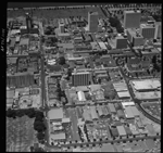 Aerial photograph of Perth looking south down Hill Street, St Mary's Cathedral at right, 21 Jan. 1972