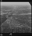 360598PD: Leach Highway Bullcreek with Rossmoyne High School left of image, 1974.