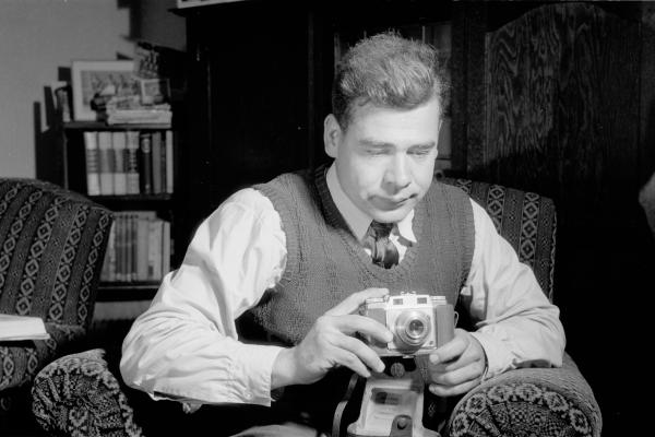 John Portman with his camera c1959