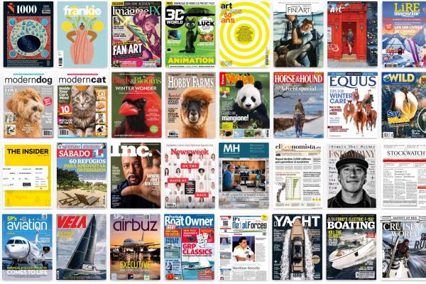 eResource collage of magazines