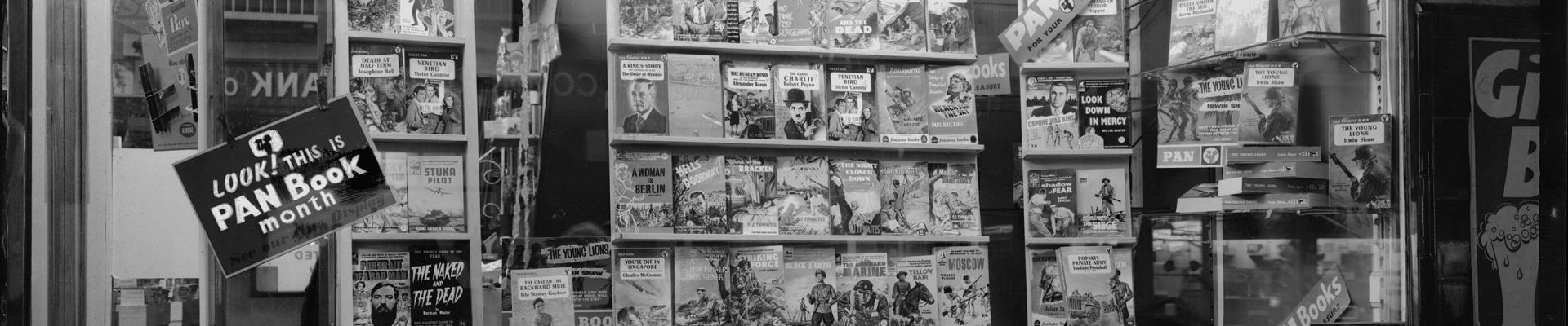 Book shop window display 1957