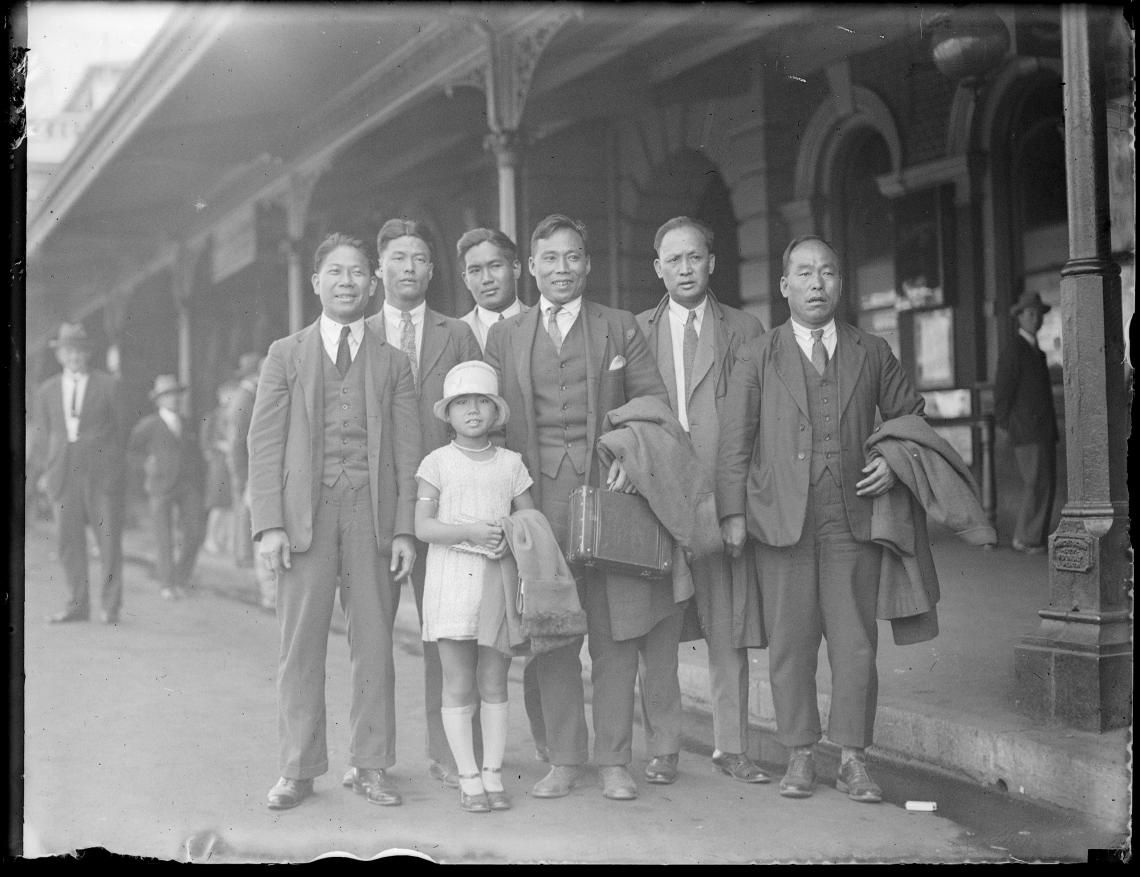 Kwong Sing Wah Troupe of Chinese acrobats magicians and fire eaters to play at the Ambassadors Theatre 1929