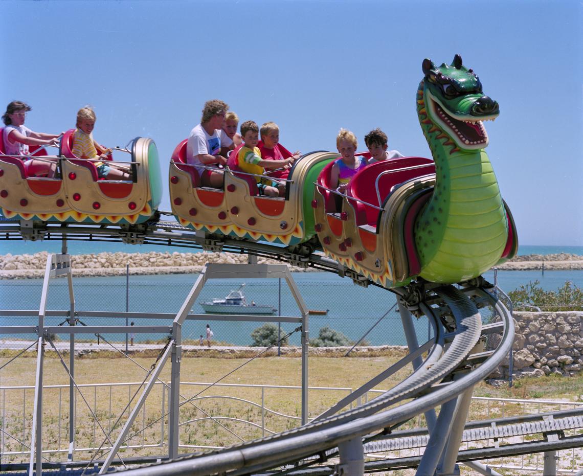 The roller coaster at Atlantis Marine Park Two Rocks 1987
