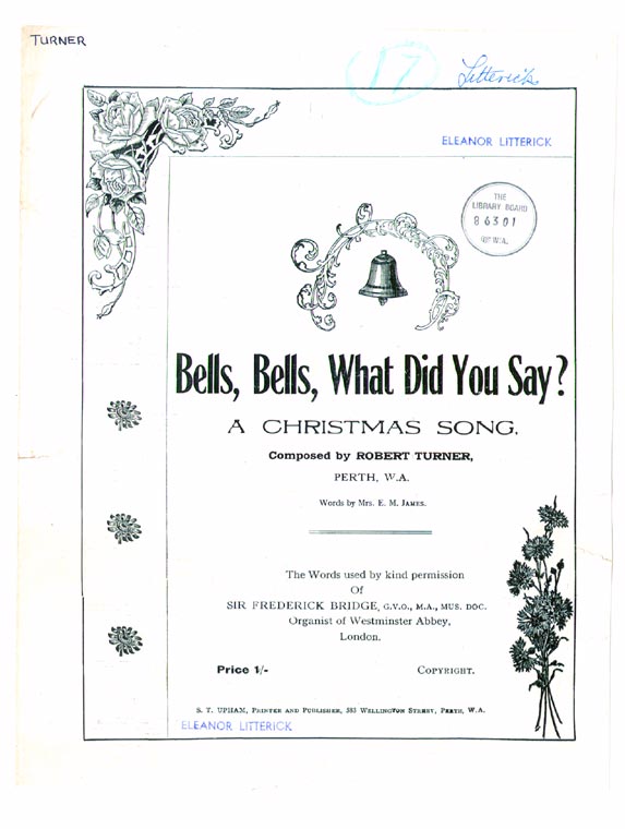 Bells, Bells, What Did You Say? A Christmas Song - Title Page