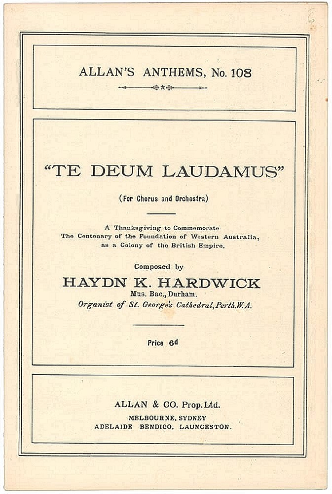 Te Deum Laudamus - Title Page
