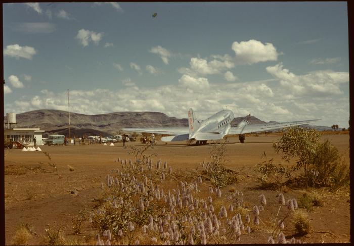 MMA DC3 VH-MMD named RMA Durack on the ground at Wittenoom Gorge Airport 1961