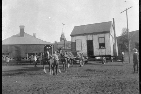 304460PD Canon Collicks home being moved Boulder 1905