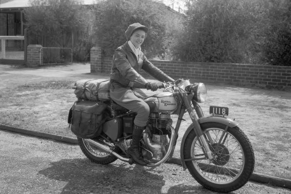 Winifred Wells before her journey across Australia 19 December 1950