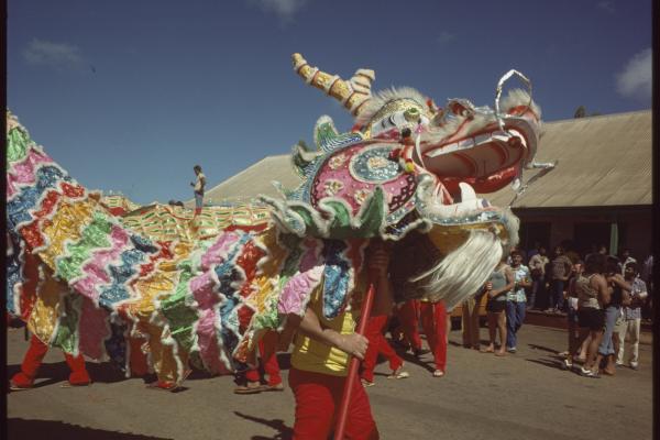 Dragon dance at the Shinju Matsuri Festival Broome ca1985