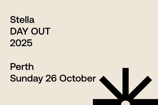 black text on cream background that reads Stella day out 2025
