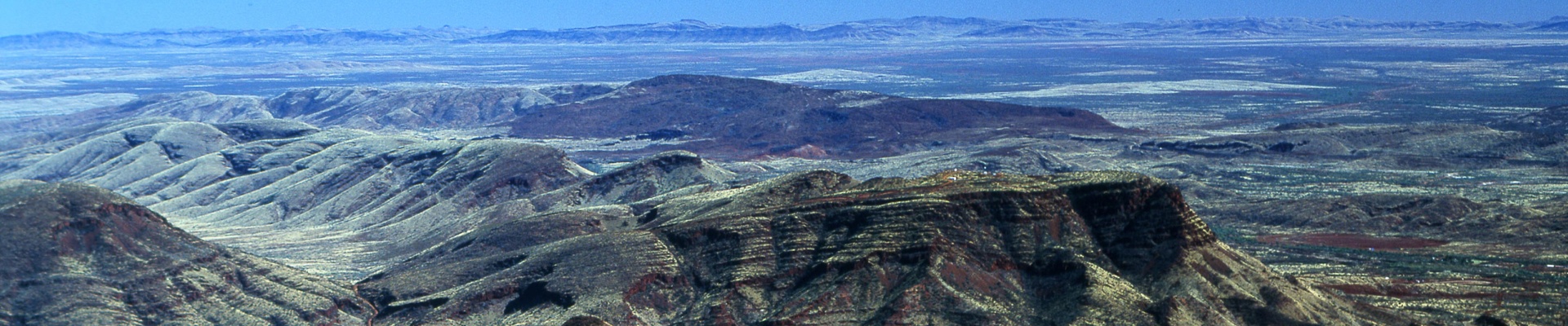 Aerial photograph of the Mt Tom Price iron ore mine 1972