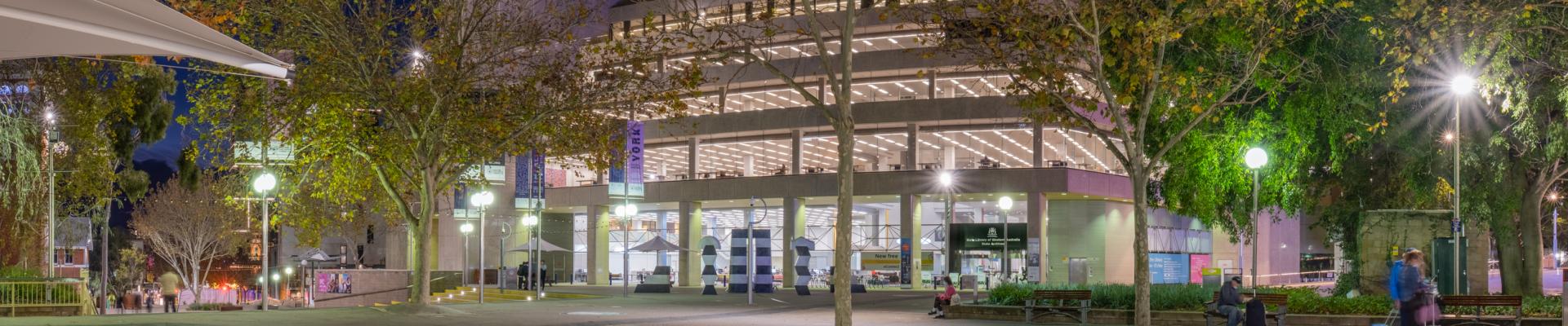 Library front entrance