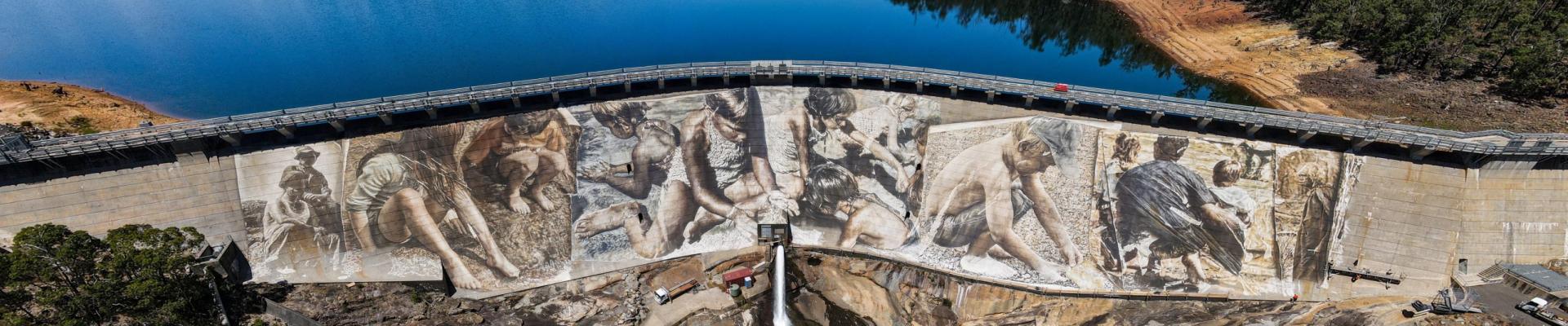 Wellington Dam mural 13 March 2021