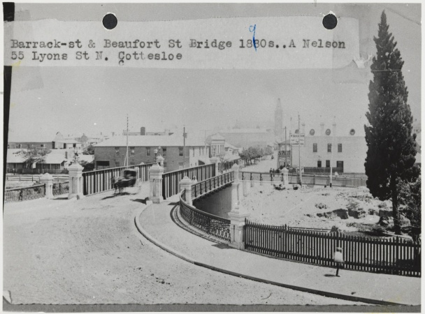 The Barrack Street Bridge Perth ca1895