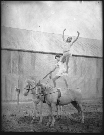 Performing on ponies Hylands Circus at Katanning 1907